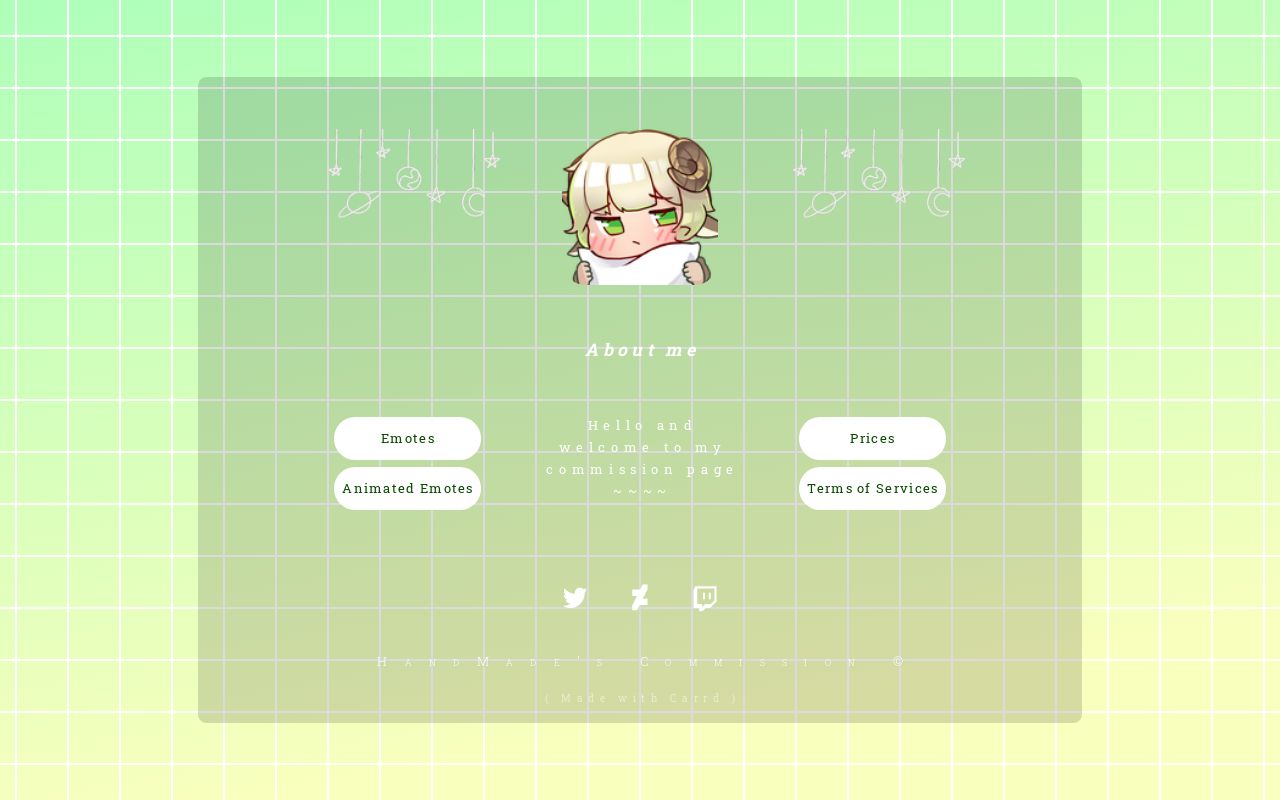Carrd profile picture for @handmade